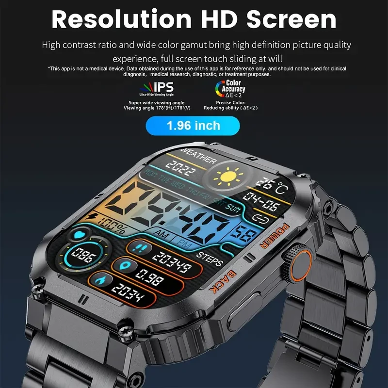 Men's Smart Bracelet - Wireless Call and Music Smartwatch with Multi-Sport Mode