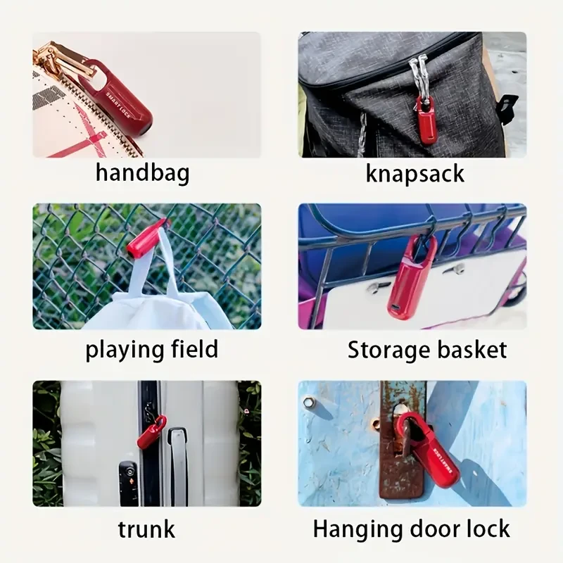 Compact USB-Rechargeable Fingerprint Lock - Versatile for Backpacks, Luggage & More - Long Battery Life, Secure Password Feature