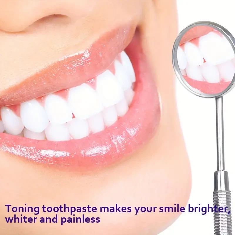 Purple 4pcs Dental Care Set: Toothpaste, Powder & Whitening Pen