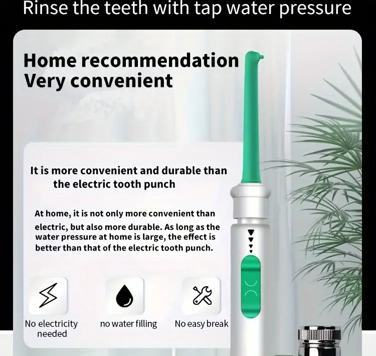 Water Faucet Tooth Brush Water Floss Dental Cleaner