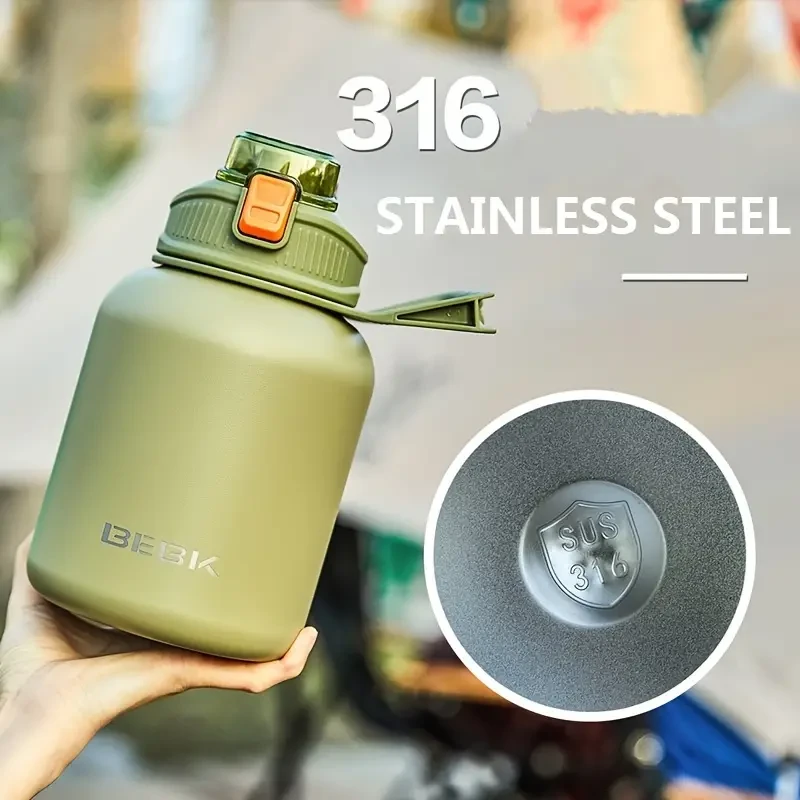 Heavy Duty Vacuum Flask - Insulated Water Bottles (50.72oz/84.54oz) for Hot and Cold Beverages