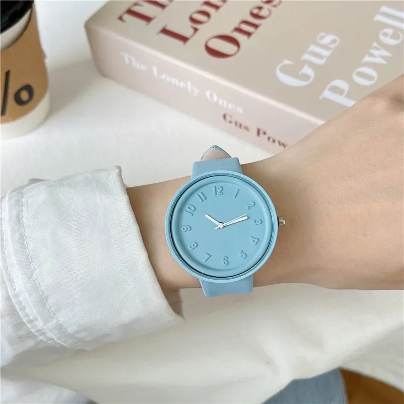 Women Quartz Watch  Macaron Color Retro Digital Wristwatch