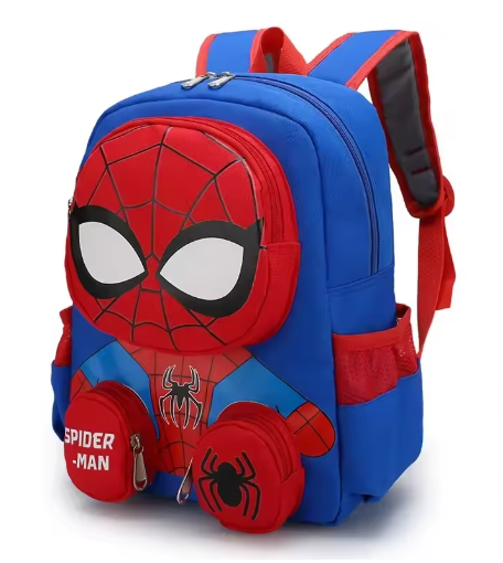 Cartoon Spiderman Backpacks Super Heroes Shoulder Bag 3D Three-Dimensional Kindergarten Backpack Birthday Gift