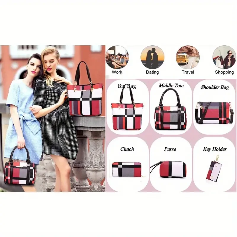 6-Pcs Womens Handbags Tote Bags Shoulder Bag Purses Satchel Bag Top-Handle Handbag Crossbody Bag Wallet Clutch 4,021 reviews 4.7 All reviews are from verified purchases Item reviews (4,021) Provider reviews (15,616) avatar Peti Campbel in  on May 5, 2024