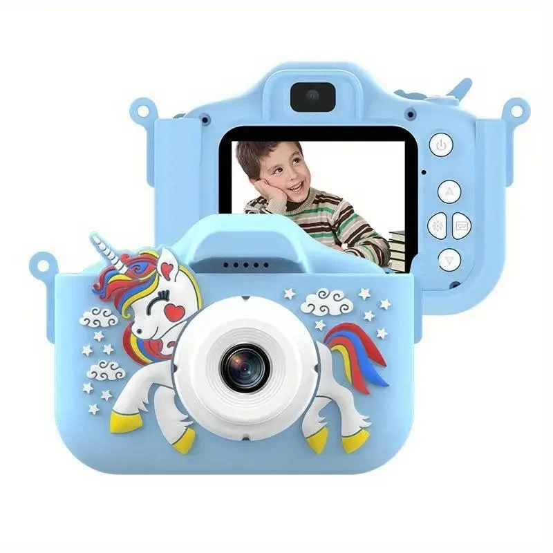 New children's cute fun digital camera can be photographed video mini children's camera Christmas gifts small SLR camera before and after the high-definition double shot cartoon Halloween gifts