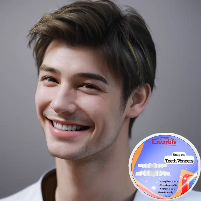 CrazyLife Snap-On Teeth Veneers Kit - Adjustable, Confident Smile
