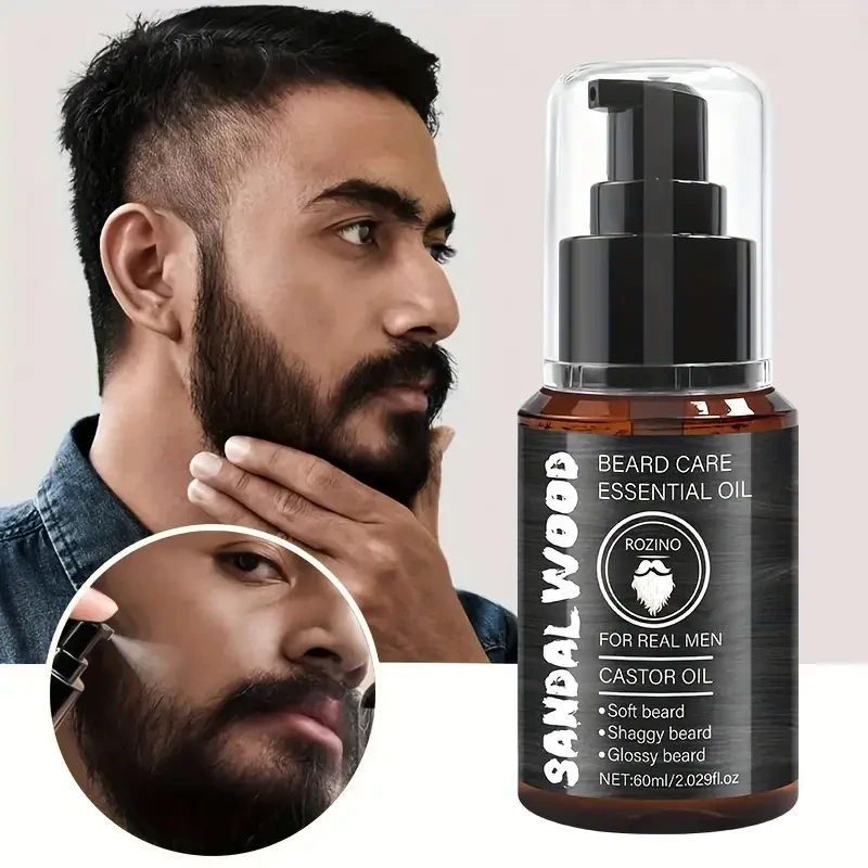 Sandalwood Beard Care Combo Set, Fresh And Scented, Light And Not Greasy, Deeply Moisturizing, And Quickly Absorbed