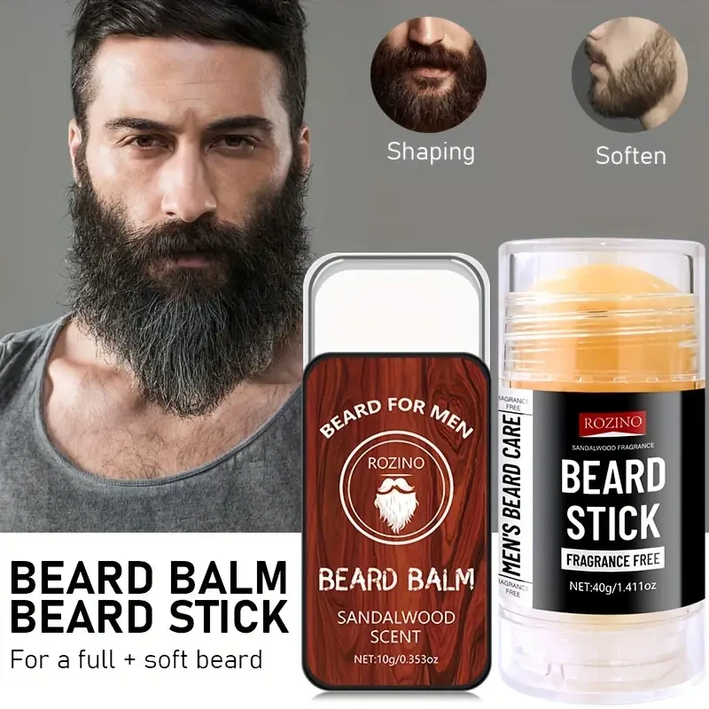 Sandalwood Beard Care Combo Set, Fresh And Scented, Light And Not Greasy, Deeply Moisturizing, And Quickly Absorbed