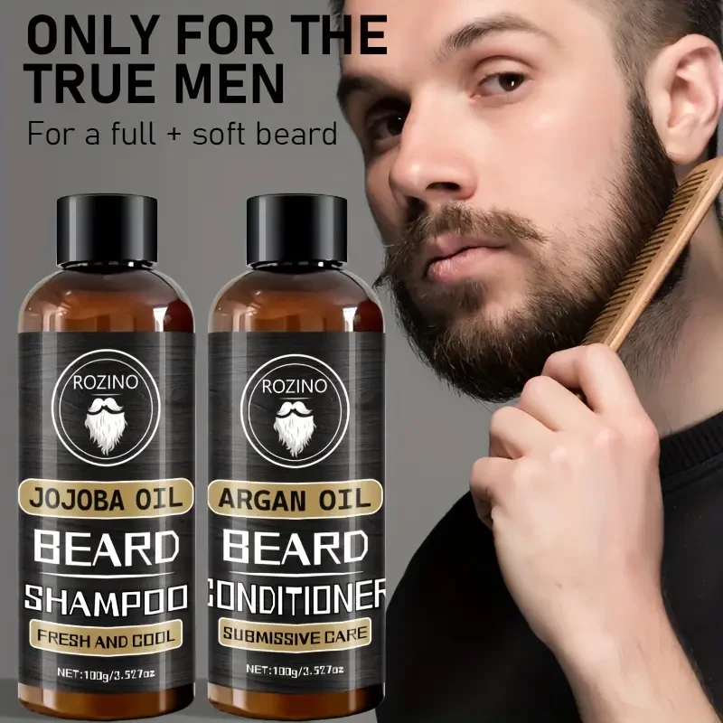 Sandalwood Beard Care Combo Set, Fresh And Scented, Light And Not Greasy, Deeply Moisturizing, And Quickly Absorbed