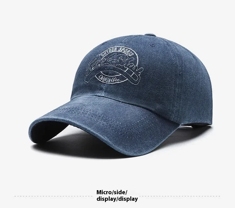 All-match Washed Denim Baseball Cap Distressed Hat Outdoor