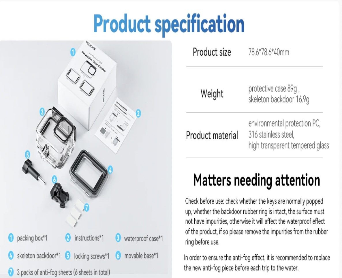 All Scene Protective Case Waterproof Case Set for GoPro 9/10/11