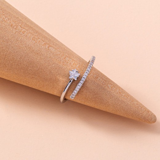 Simple Five-pointed Star Micro-inlaid Zircon Ring Jewelry Ring Accessories