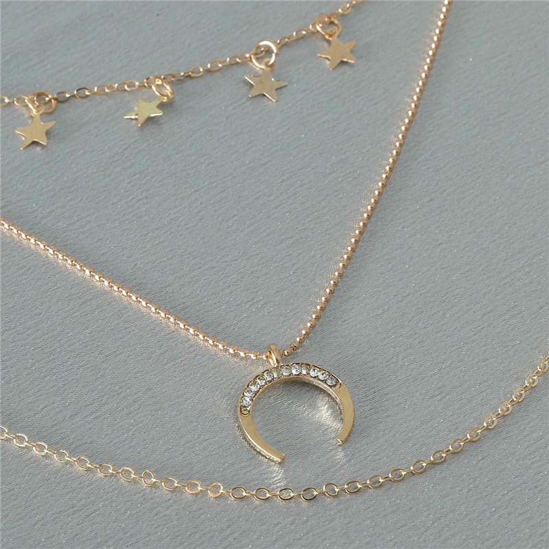 Five-pointed Star Multi-layer Pendant Necklace