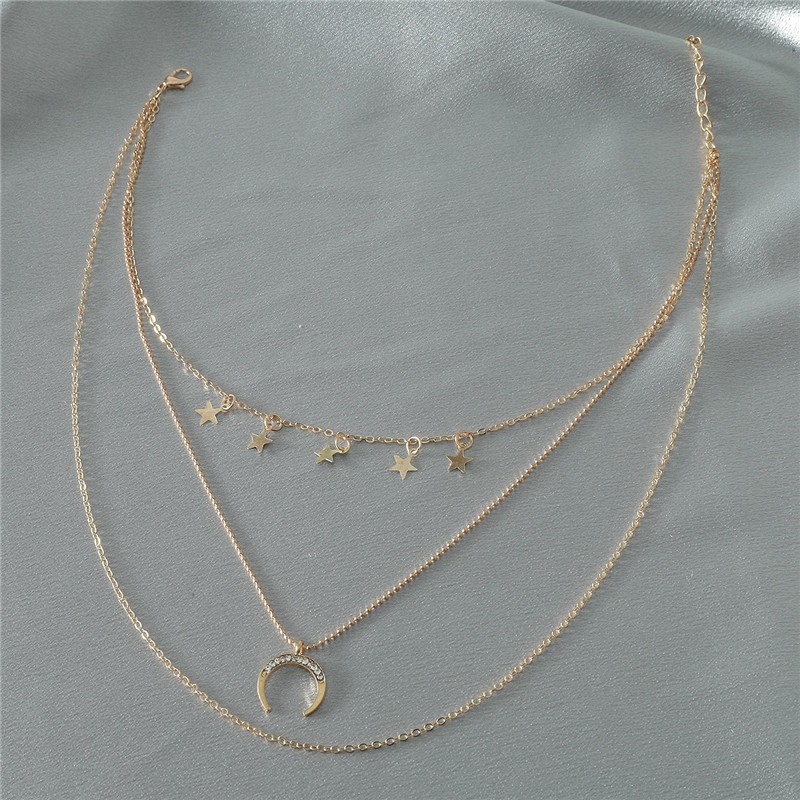 Five-pointed Star Multi-layer Pendant Necklace