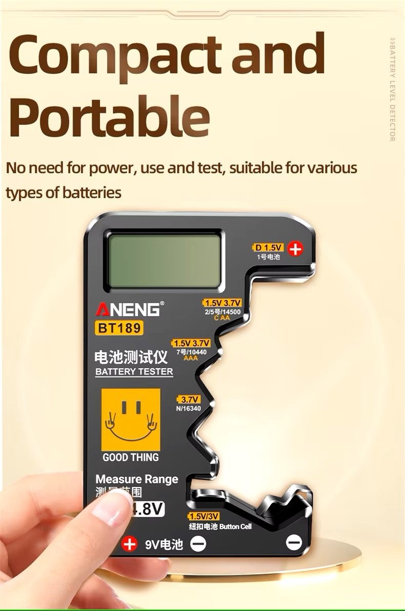 ANENG BT189 Multi Cell Battery Tester Universal LCD Battery Tester