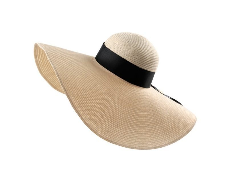 Khaki- 16cm Wide Brim Women Lady Sun Straw Hat Floppy Derby Summer Beach Cap