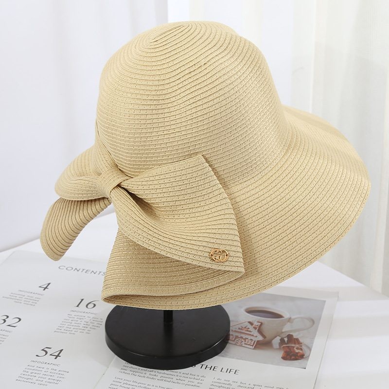 Women Lady Sun Straw Hat Wide Brim Floppy Derby Summer Beach Cap 5 Colours