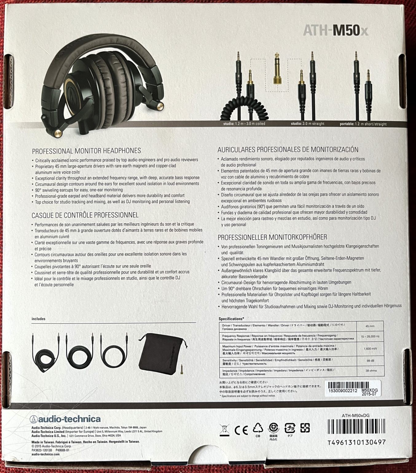 Audio Technica ATH-50X Headphones