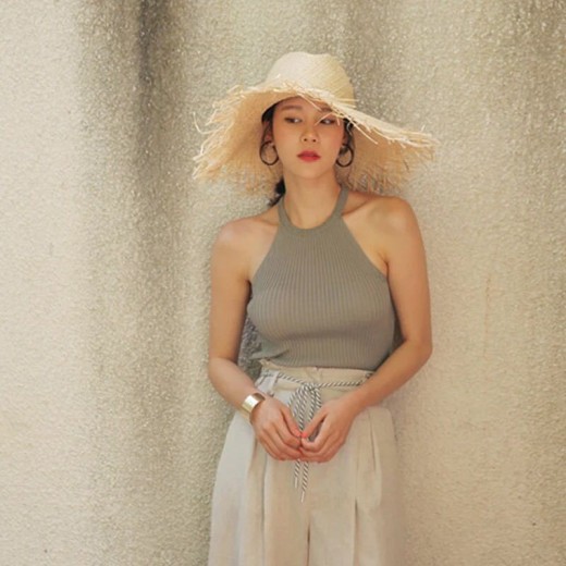 Beach hat sun hat big brim straw hat