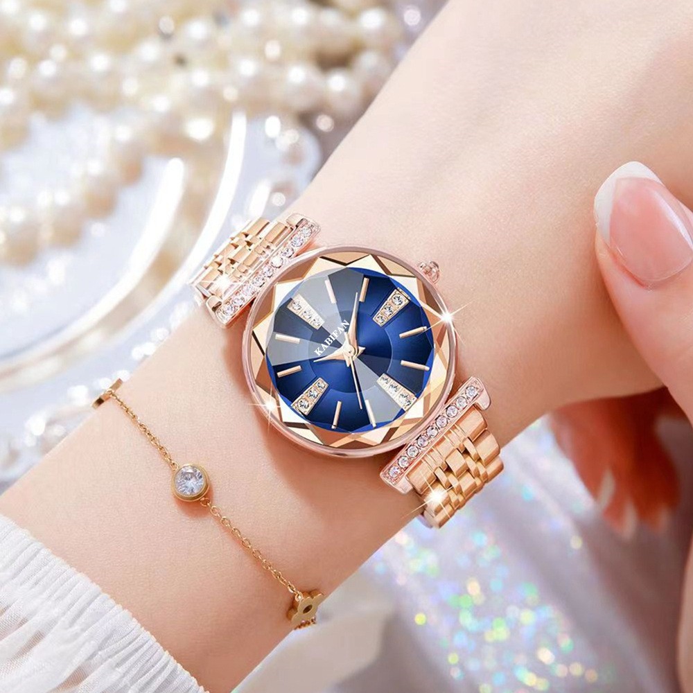 Women's Diamond Mirror Fashion Waterproof Steel Watch