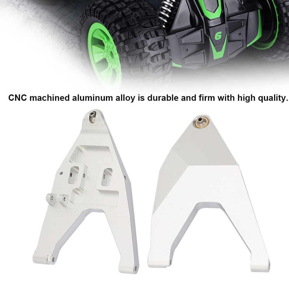 2PCS Metal Front Lower Suspension Arm Pull Rod for TRAXXAS UDR RC Truck Mode l(Silver)