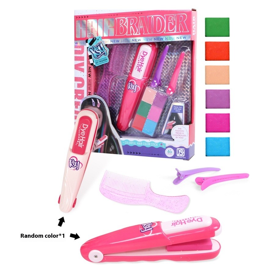 Children's Simulation Hair Dyeing Stick Suit DIY Hairdressing And Dressing Tools Girls' Toys