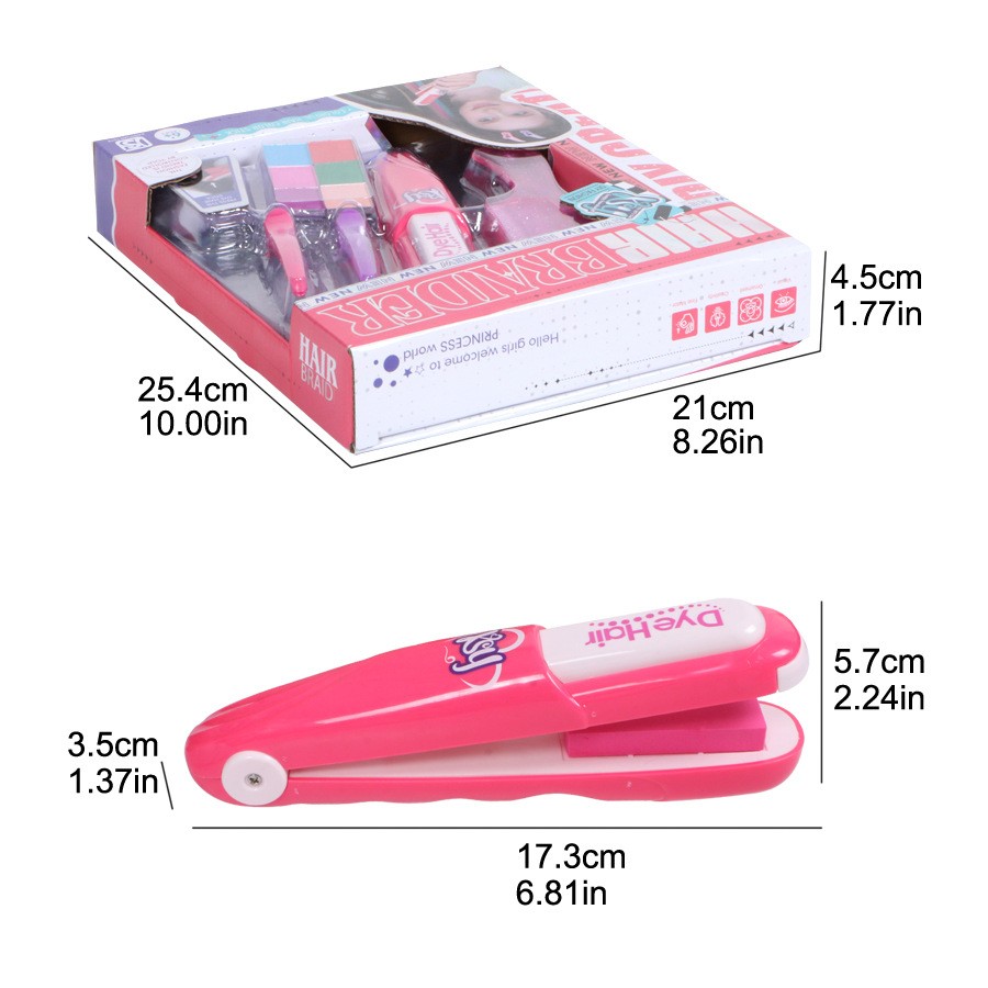 Children's Simulation Hair Dyeing Stick Suit DIY Hairdressing And Dressing Tools Girls' Toys