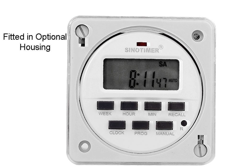 7 day New 20A Model TM618-N2. 230v. Free connectors Easy to Program Sino Timer