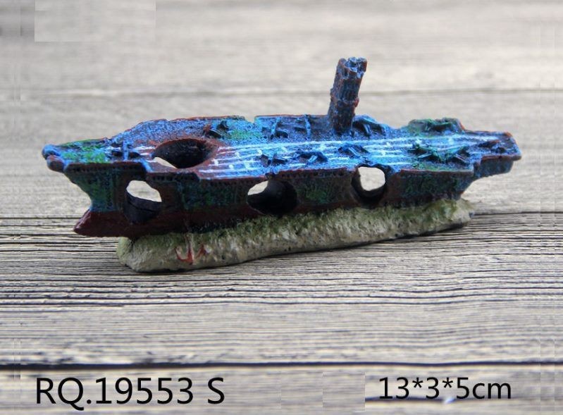 Fish Tank Decoration / Aquarium Ornament, Aircraft Carrier Wreck (Small)