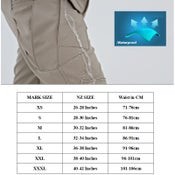 Men's Tactical Pants Water Resistant Flex Ripstop Cargo Lightweight Hiking-BLACK