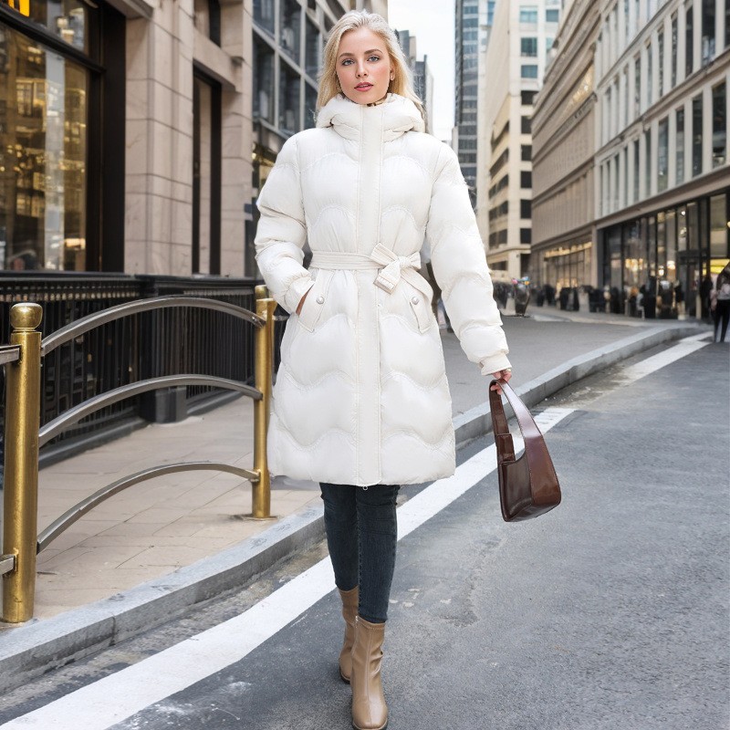 Below The Knee Cotton Clothes Women's Mid-length Down Cotton-padded Jacket