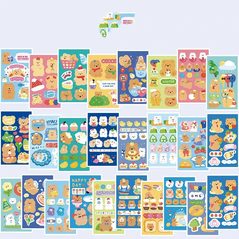 Decorative Small Pattern Ins Wind Cartoon Cute Girl Hand Account Material Label Sticker