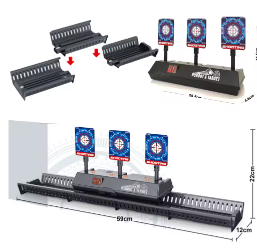 Targets for Nerf Guns Auto Reset Electric Shooting Target Accessories Kids Sound Light Shooting Game Toys High Precision Scoring