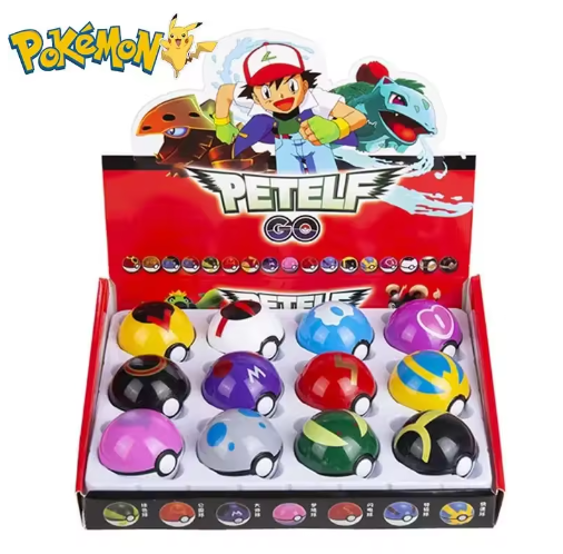 12Pcs Pokemon Figure Pokeball Toys Pikachu Charmander Anime Figure Kawaii Doll Poke Ball Collect Accessories Kids Birthday Gifts