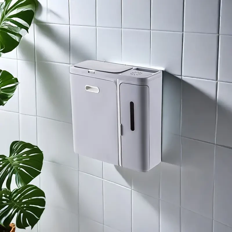 Multi-Function Wall-Mounted Trash Can - Kitchen and Bathroom Waste Bin