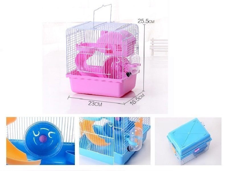 Hamster Mouse Cage Castle Pink
