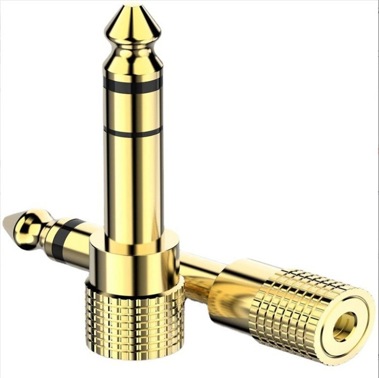 6.5MM Male to 3.5MM Female Jack Plug Audio Headset Microphone Guitar Adapter