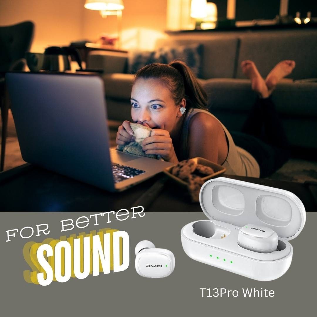 Bluetooth Earbud +Charging Case - Built in Mic - 8hrs Playback