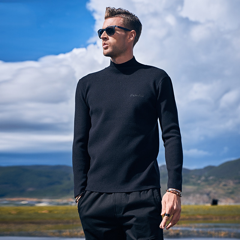 Turtleneck Winter Solid Color Sweater