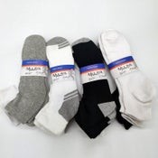 (12 Pairs) Sport Socks Cushion Socks Ankle Socks Size 11-14