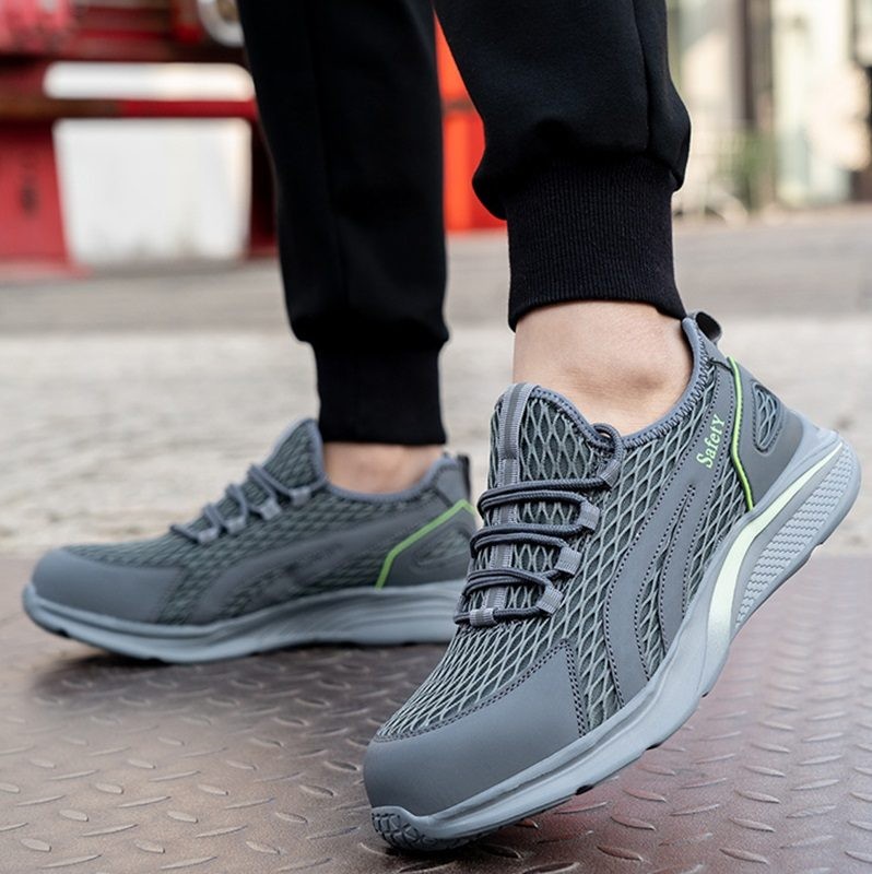 Steel Toe Summer Work Shoes Anti Piercing Lightweight Sneakers Hiking Shoes 9-12