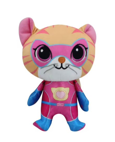 4pcs Super Kitties Team Anime Plush Toys Crystal Super Soft Plush Toy Doll Blue Kitten Green Kitten Yellow Kitten Doll Kids Toy