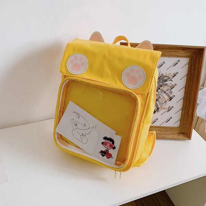 Korean Cute Cartoon Cat Ear Girl Backpac