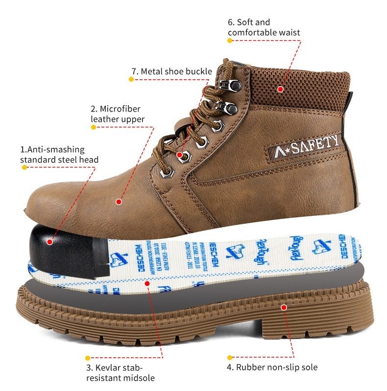 Steel Toe Cap Work Shoes Safety Industrial Puncture Proof Construction 9-14