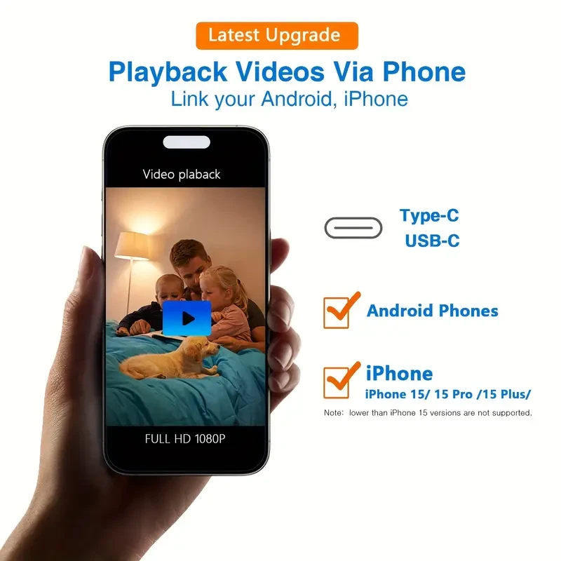 Mini 1080P HD Video Camera - Portable Nanny Cam with Night Vision