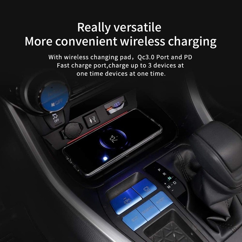 15W Car Wireless Charger for Toyota RAV4 (2019-2021)