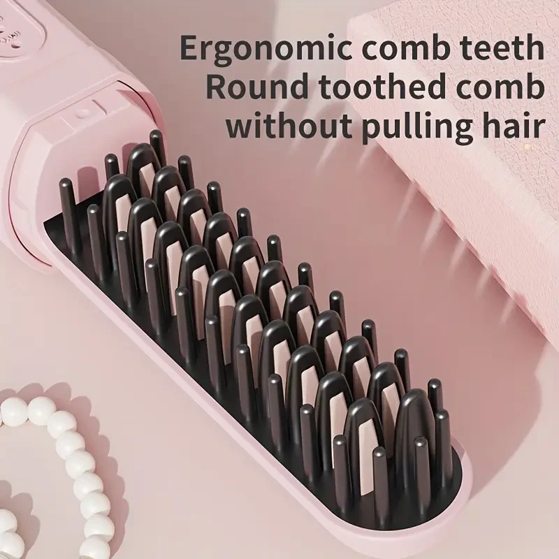 Portable USB Rechargeable Hair Straightening Comb