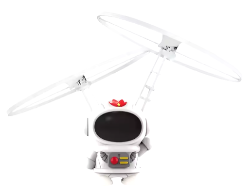 Mini Astronaut Drone Cartoon Spaceman Flying Robot Toys with USB Charging Hand Control Helicopter Toys for Kids Xmas Gift