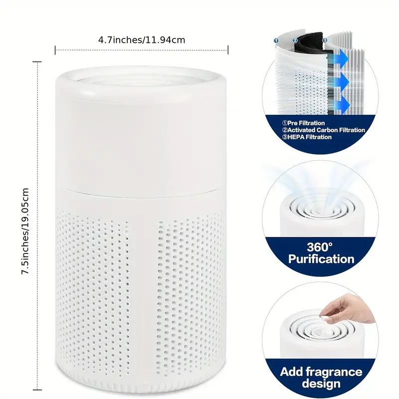 Portable HEPA Air Purifier with Scented Sponge