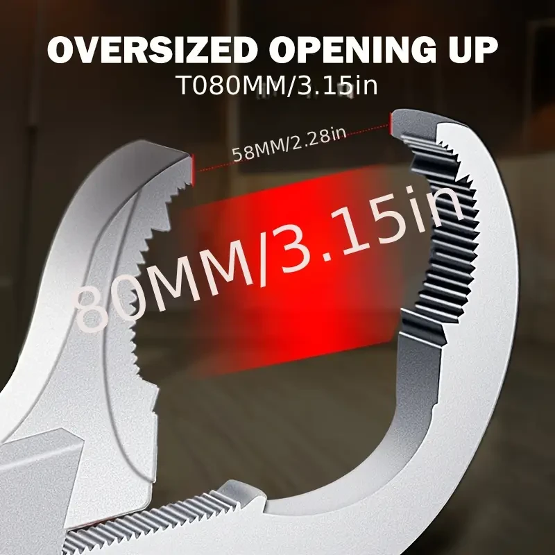 1 Set Adjustable Wrench Universal Double Ended Wrench Aluminium Alloy Open End Spanner Bathroom Plumbing Faucet And Sink Repair Tool
